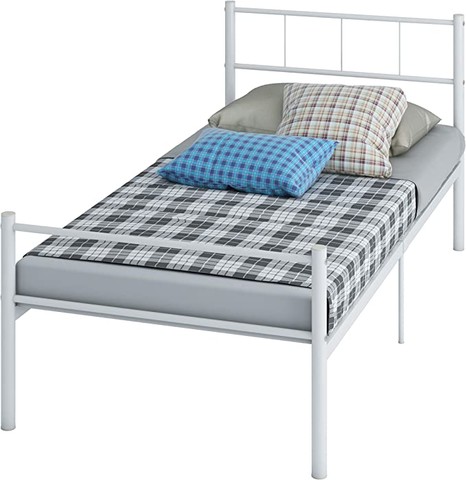 NEW Cheap Strong Single Bed Metal Frame WHITE Qual