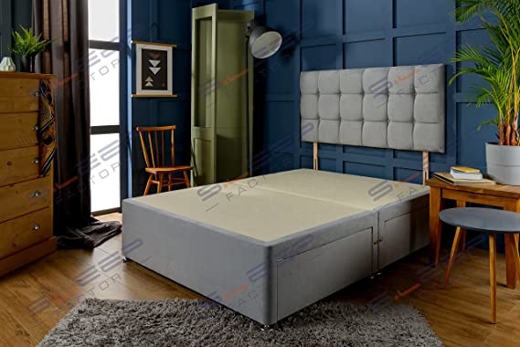 Sleep Factory's Luxury Grey Suede Divan Base