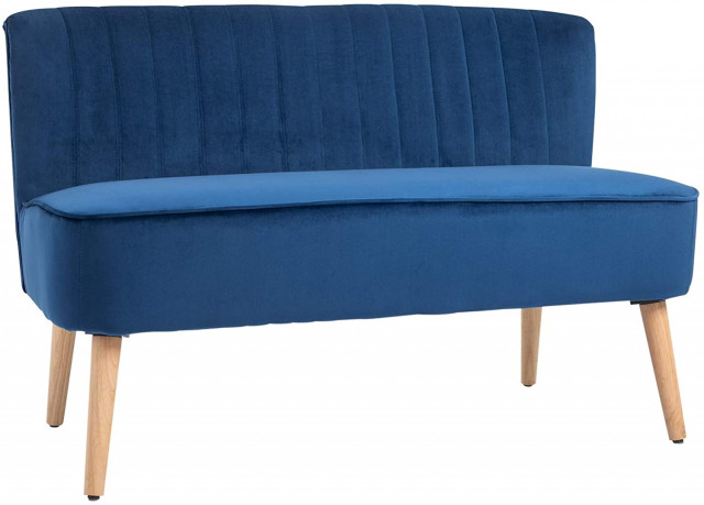 HOMCOM Modern Velvet Double Seat Sofa