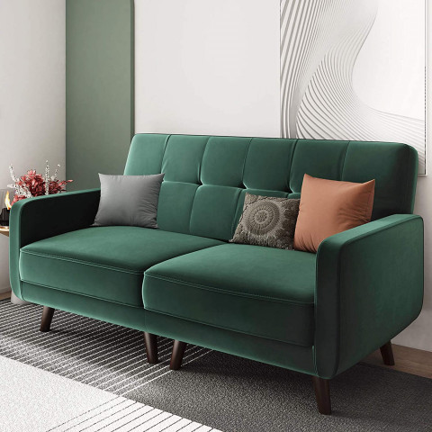 Belffin Velvet 2 Seater Sofa Fabric Couch