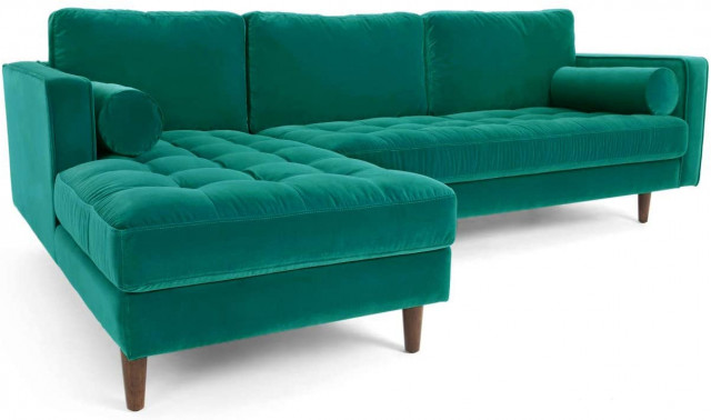 LAFII.T Mid-Century Modern Velvet Sofa Loveseat