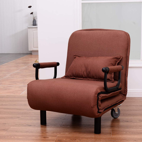 COSTWAY Single Folding Sofa Bed Chair Modern