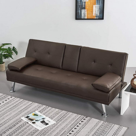 Wellgarden Modern 3 Seater Sofa Bed Faux