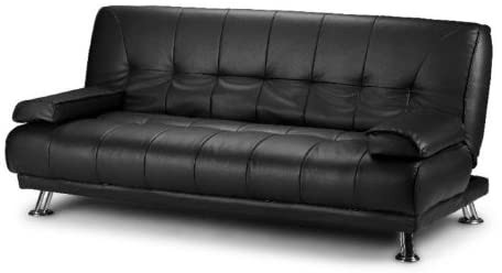 Stunning 3 Seat Designer Sofa Bed Faux Leather