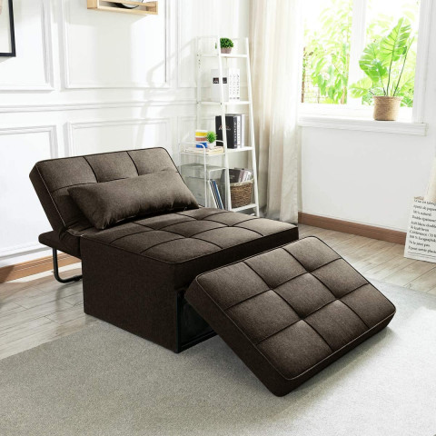Vonanda Sofa Bed, Convertible Chair Chocolate Brow
