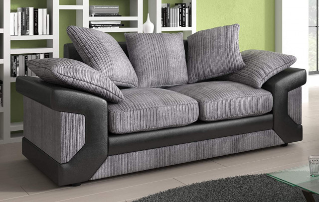 Honeypot Sofa Dino (Black/Grey, 2 Seater)