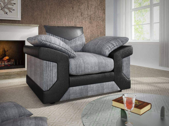Honeypot Sofa Dino (Armchair, Black/Grey)