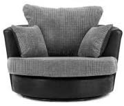 Honeypot Sofa Dino (Swivel Chair, Black/Grey)