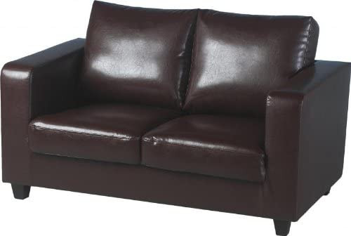 Seconique Tempo Two Seater Sofa Brown Faux Leather