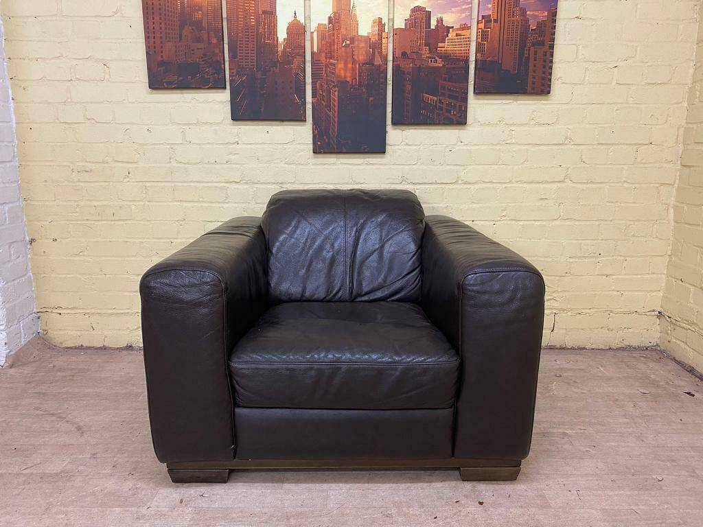 Lux Brown Leather Armchair
