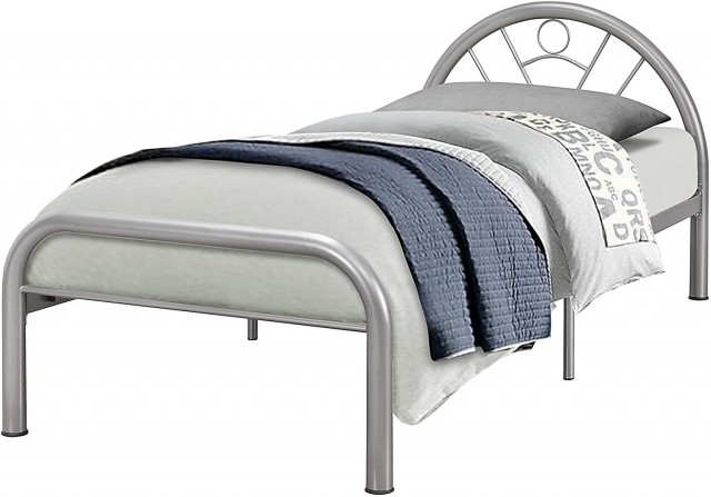 Birlea Solo Bed - Metal, Silver, Single
