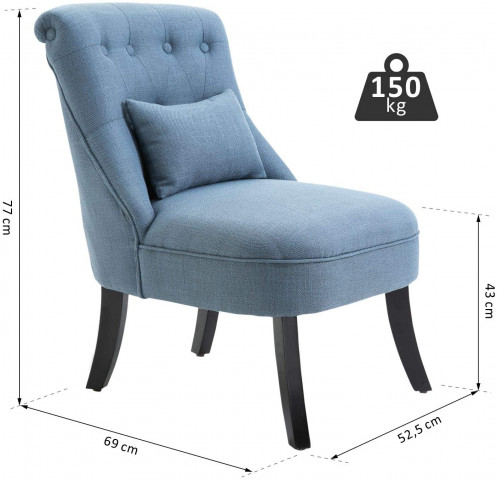 HOMCOM Fabric Single Sofa Dining Chair Tub Chair U